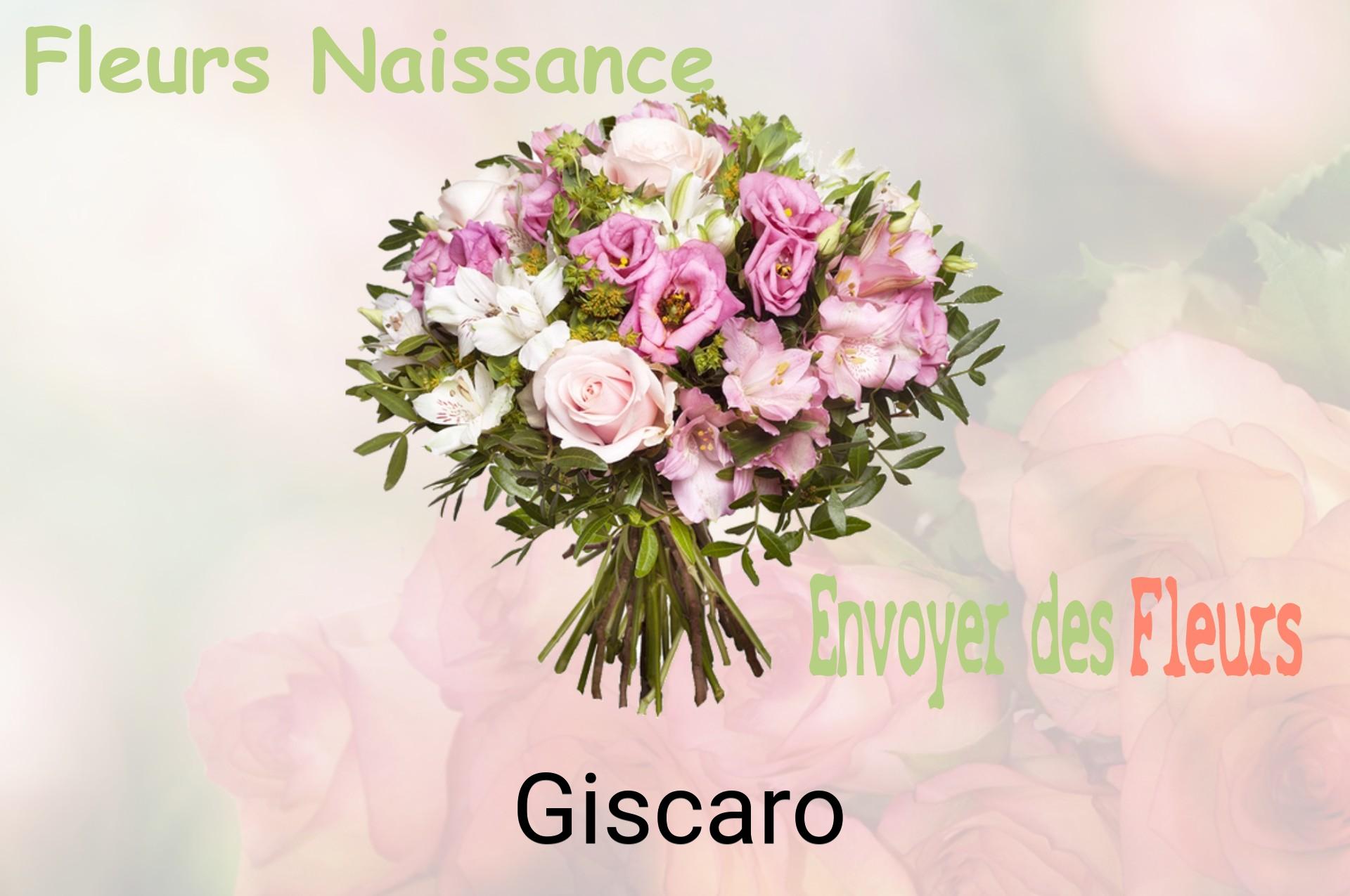 Bouquet de fleurs de naissance livré à Giscaro